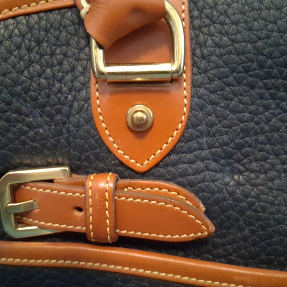 Dooney & Bourke Black and Tan Satchel with Structured Design - Picture 3 of 16